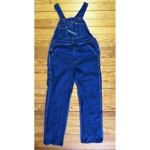 Key Imperial Aristocrat Bib Overalls Mens 36x32 Blue Cotton Denim Farmer Garden
